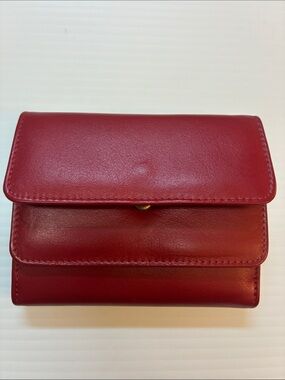 Italian Red Leather Women's Wallet - Artisan crafted